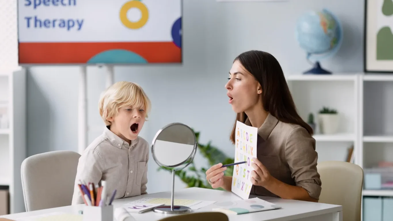 Speech & Communication Therapy in Trivandrum Speech and communication therapy session for a child at a speech therapy clinic in Trivandrum