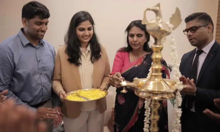 Traditional lamp lighting ceremony during the inauguration of Spectrum Multicare Clinic in Trivandrum